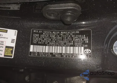 2020 Toyota Corolla Se из США, поврежденный, VIN 5YFP4RCE3LP036757